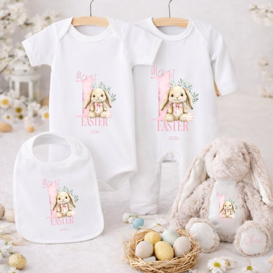 Baby's First Easter 2026 Sleepsuit & Vest Set