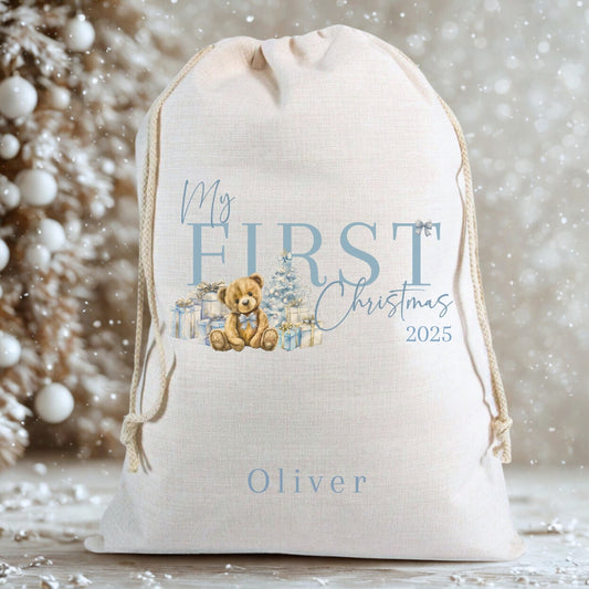 Personalised My First Christmas Luxury Santa Sack