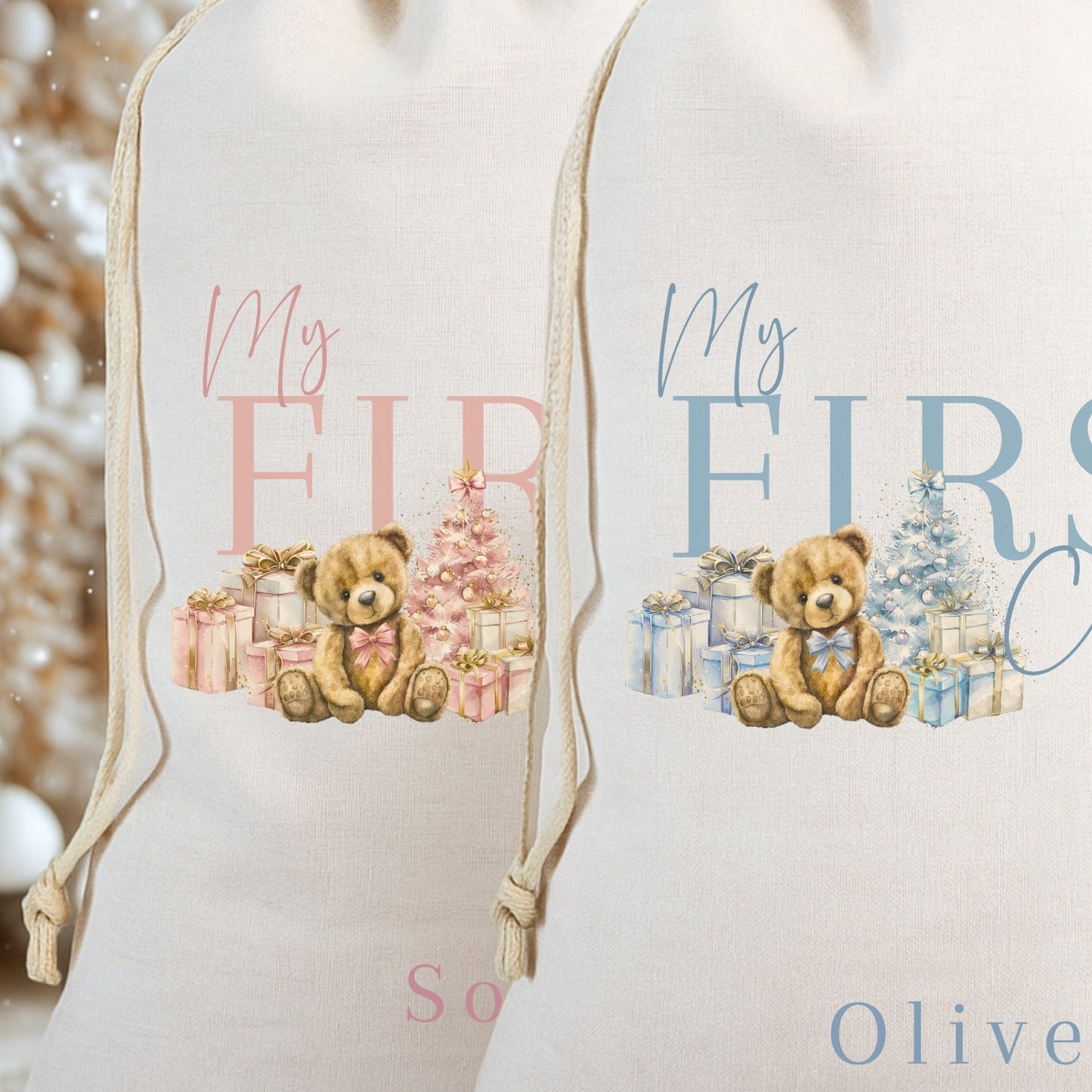 Personalised My First Christmas Luxury Santa Sack