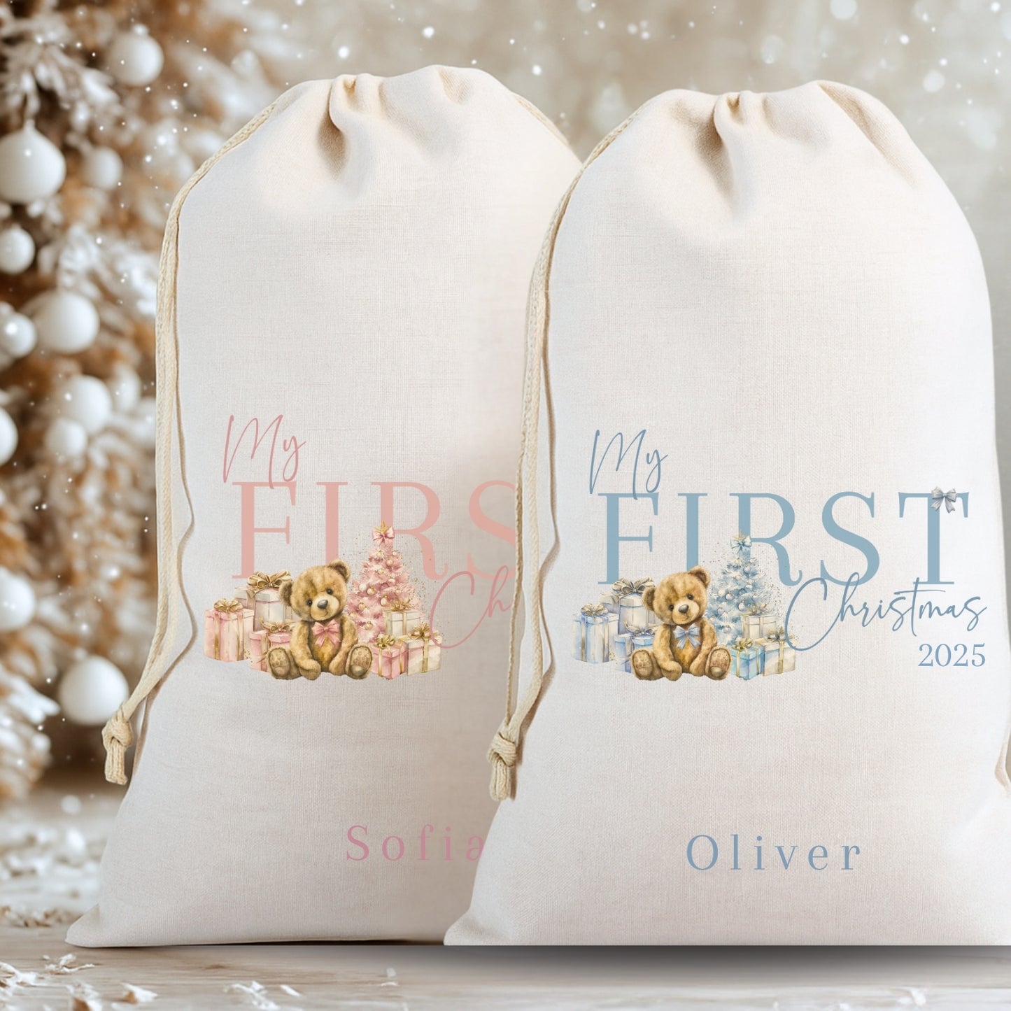Personalised My First Christmas Luxury Santa Sack