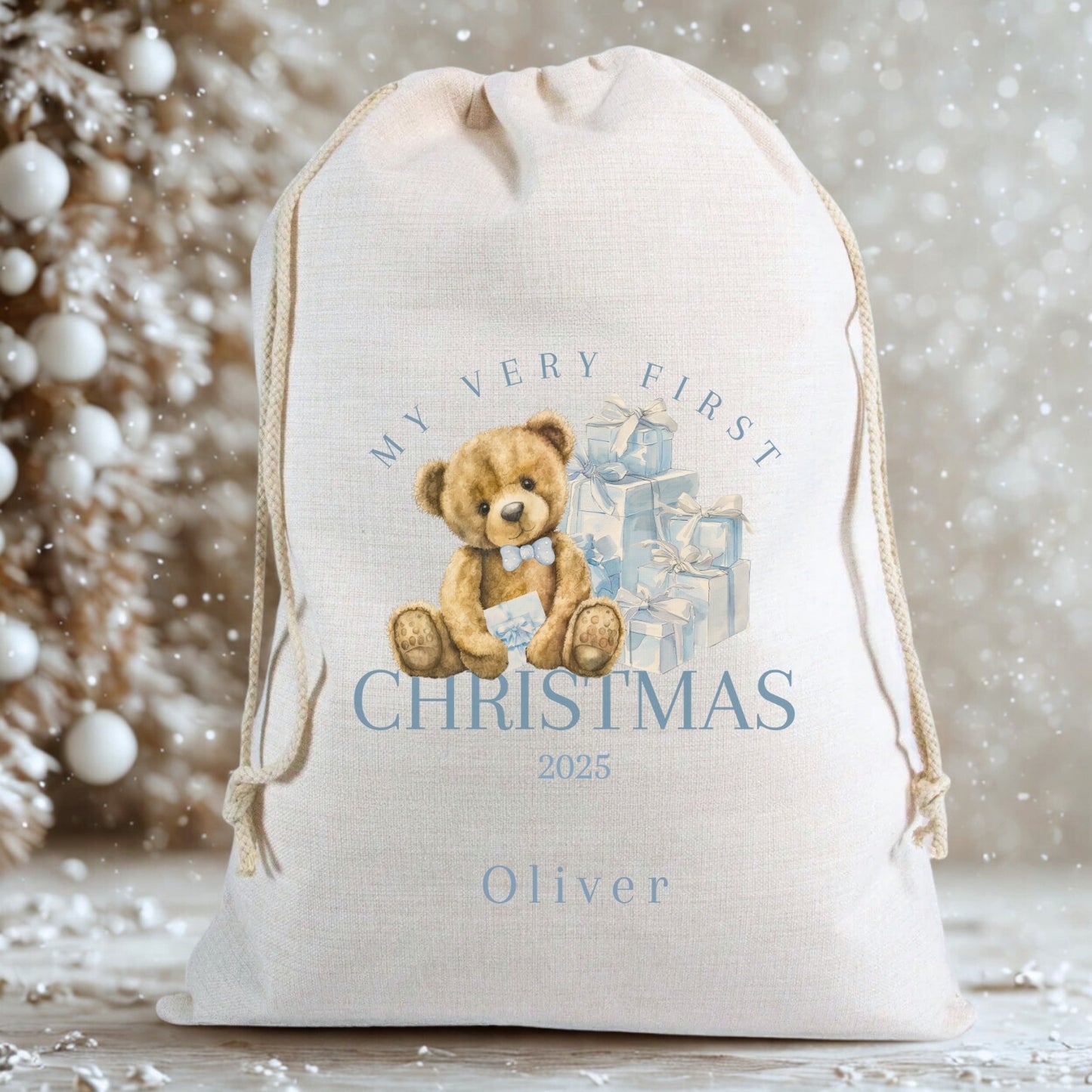 Personalised My Very First Christmas Luxury Santa Sack