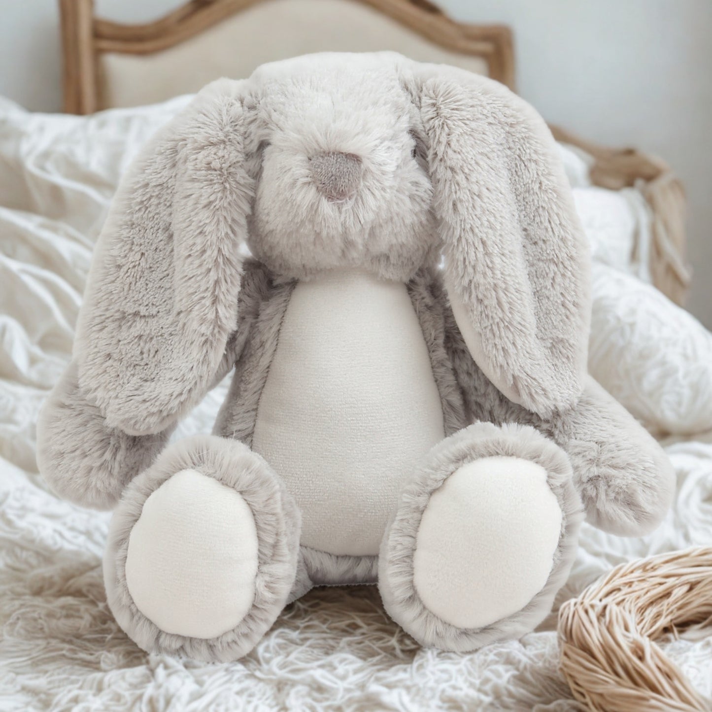Personalised Baby New Born Bunny & Cushion set
