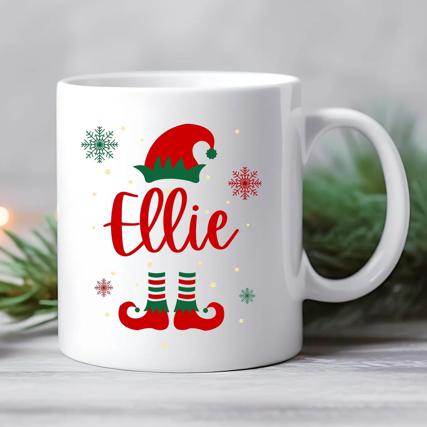 Personalised Children's Christmas Elf Gift Mug