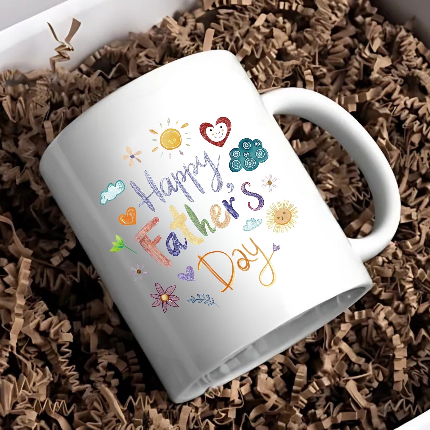 Happy Father's Day Child Drawing Gift Mug