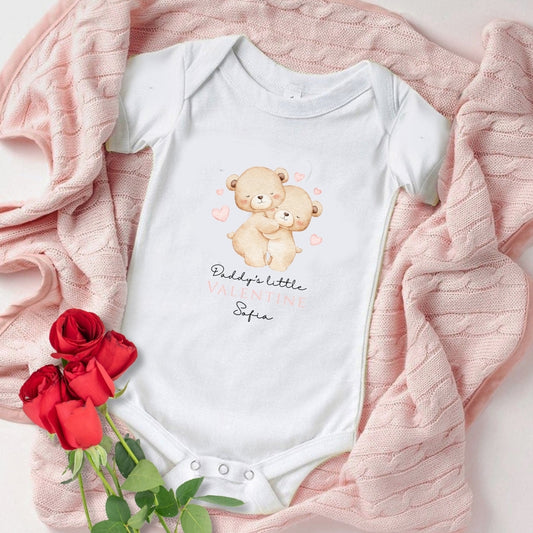 Personalised Little Valentine Onesie & Vest Set