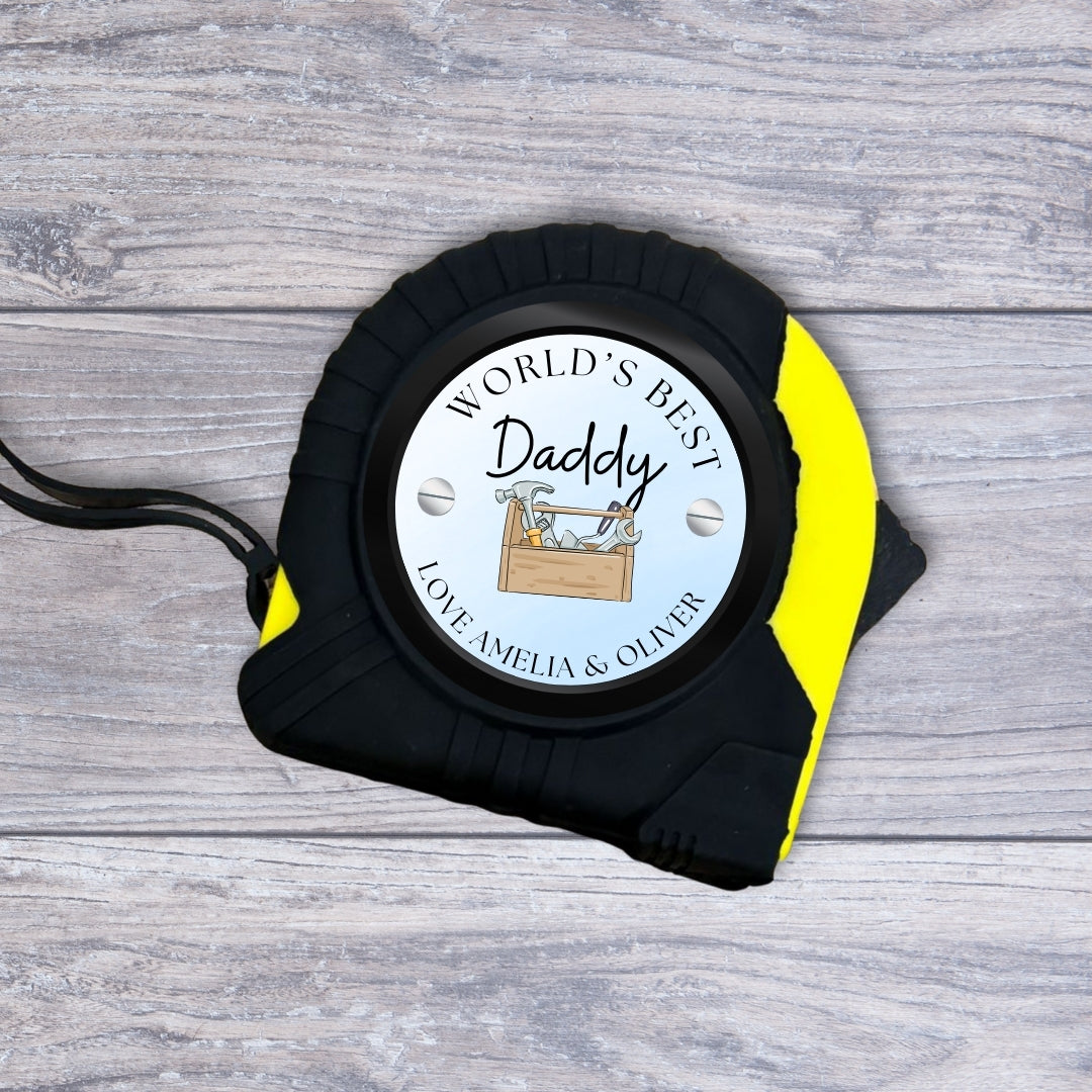 Personalised World's Best Daddy/Grandad 5m Measuring Tape