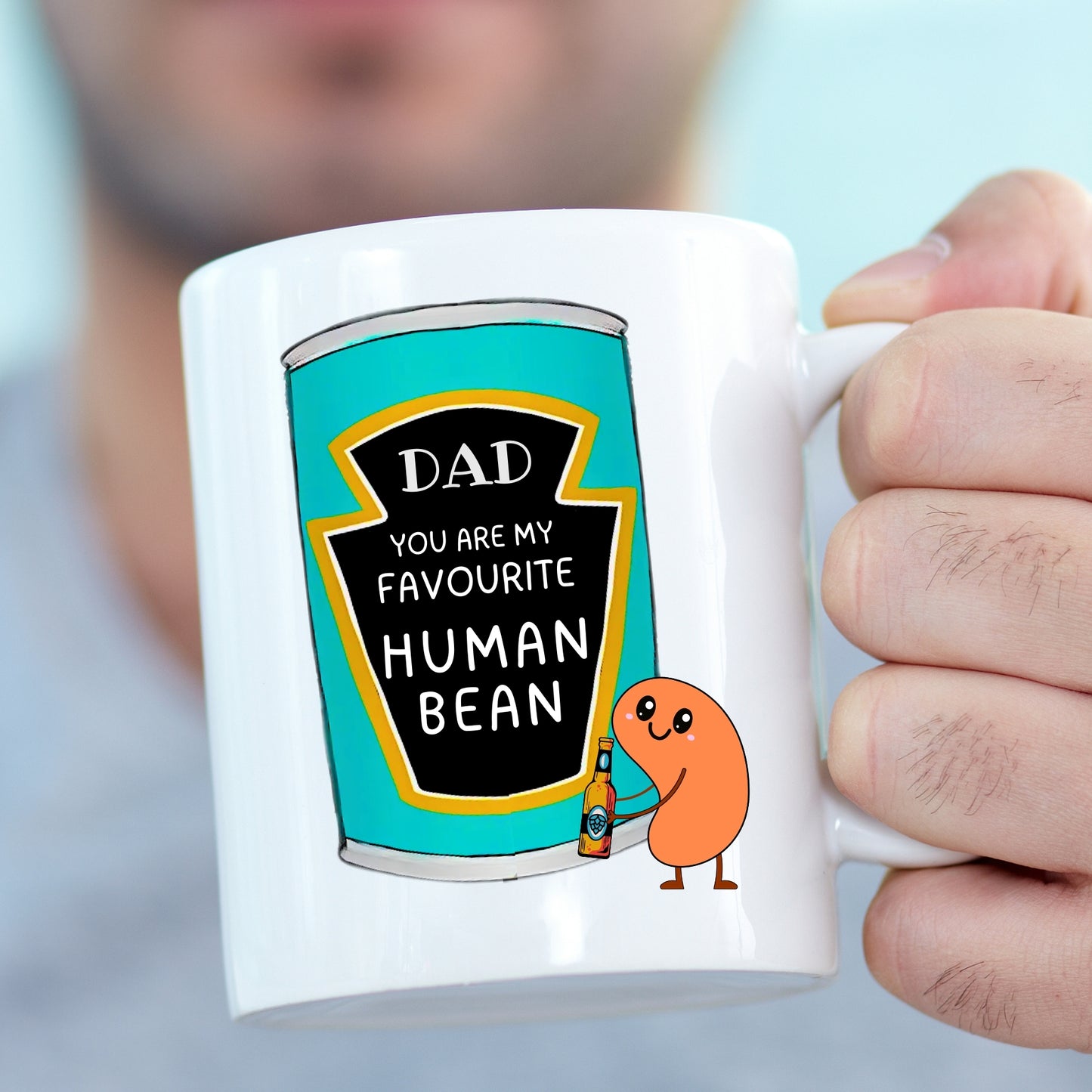 My Favourite Human Bean Dad Gift Mug