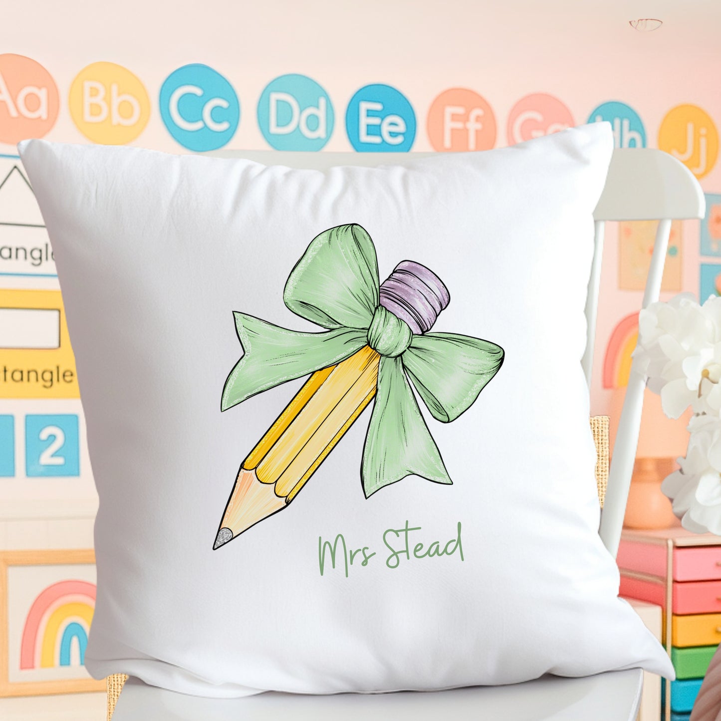 Personalised Teacher Gift Bag - Jute - Light Pink