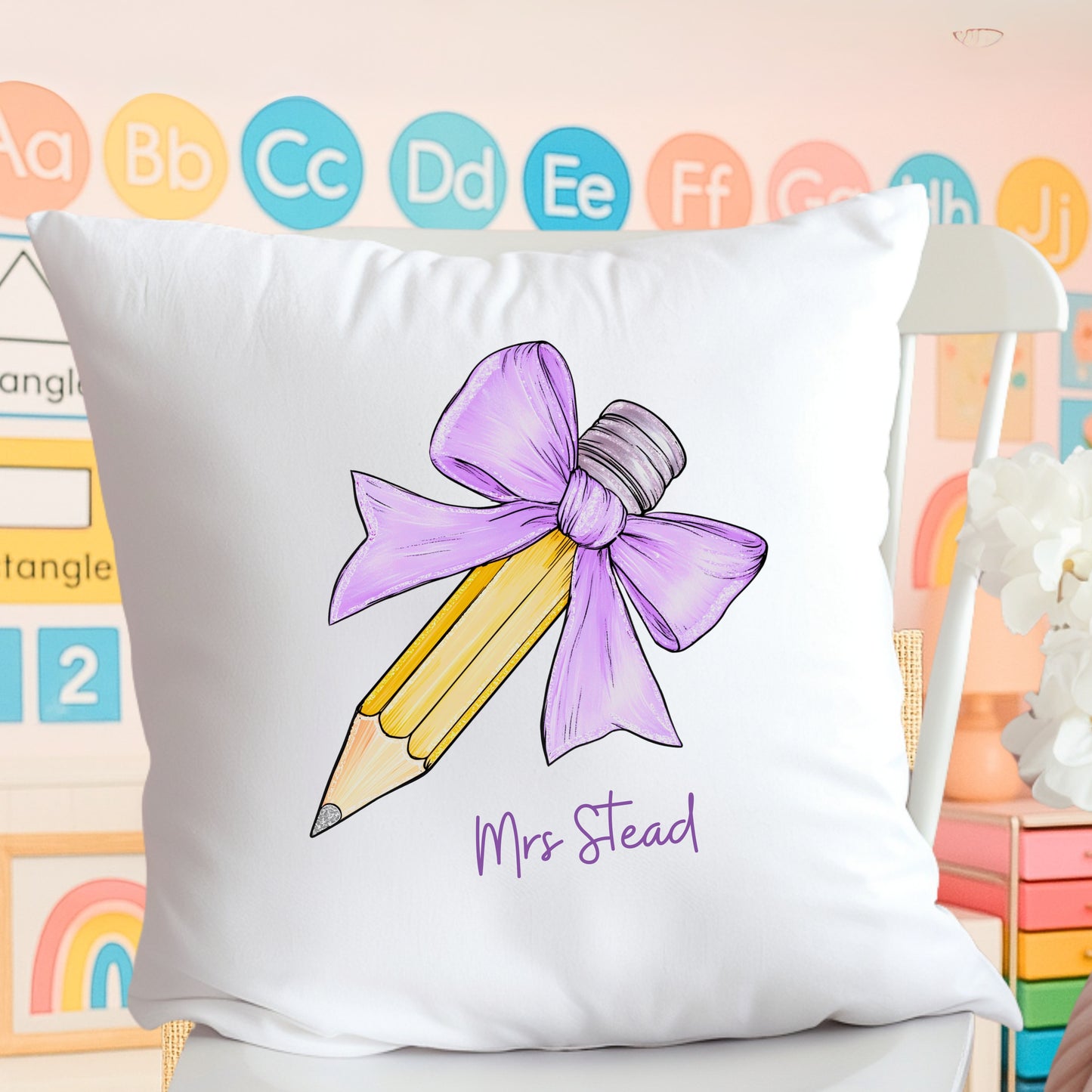 Personalised Teacher Gift Bag - Jute - Light Pink