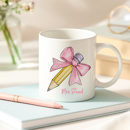 Personalised Teacher Gift Bag - Jute - Light Pink