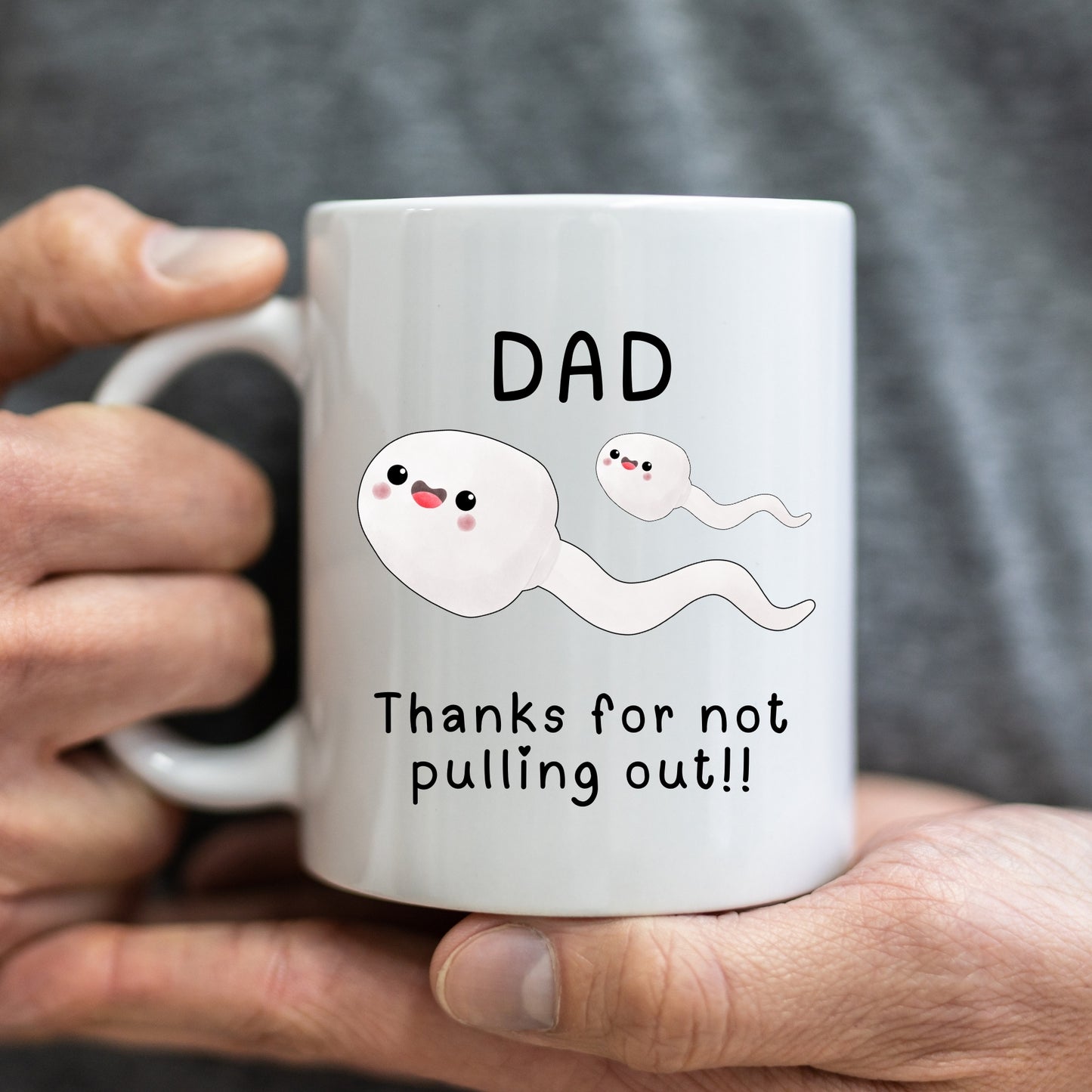 Thanks for not Pulling out Dad Funny Gift Mug