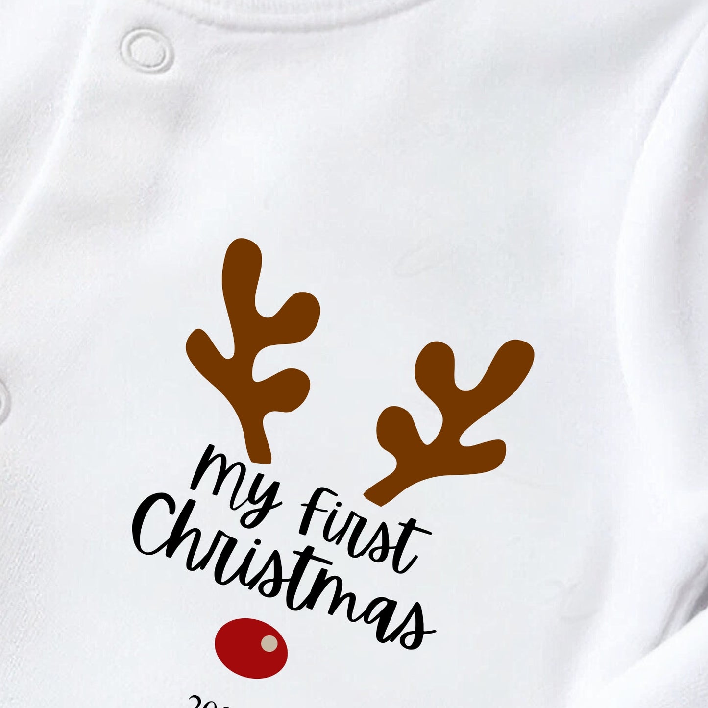 My First Christmas Baby Sleepsuit & Vest Set 2025 – Reindeer Design