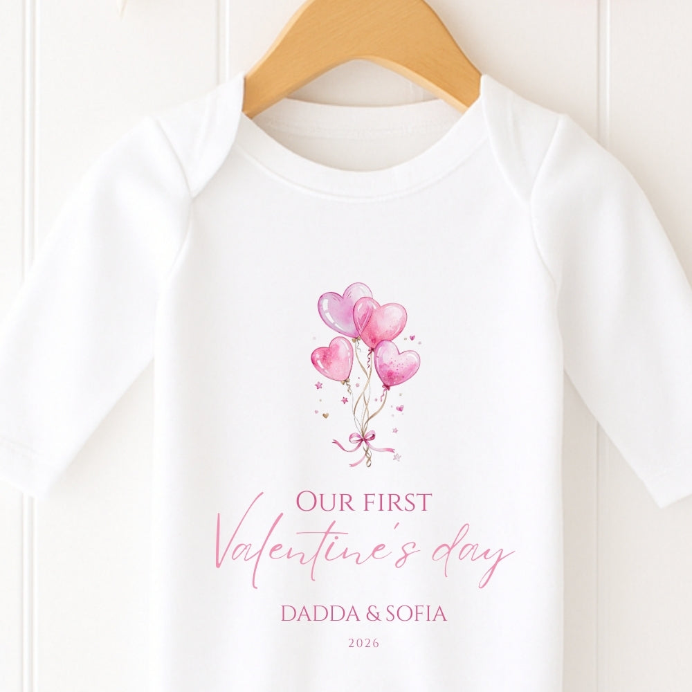 Baby's First Valentine's Day Onesie & Vest Set