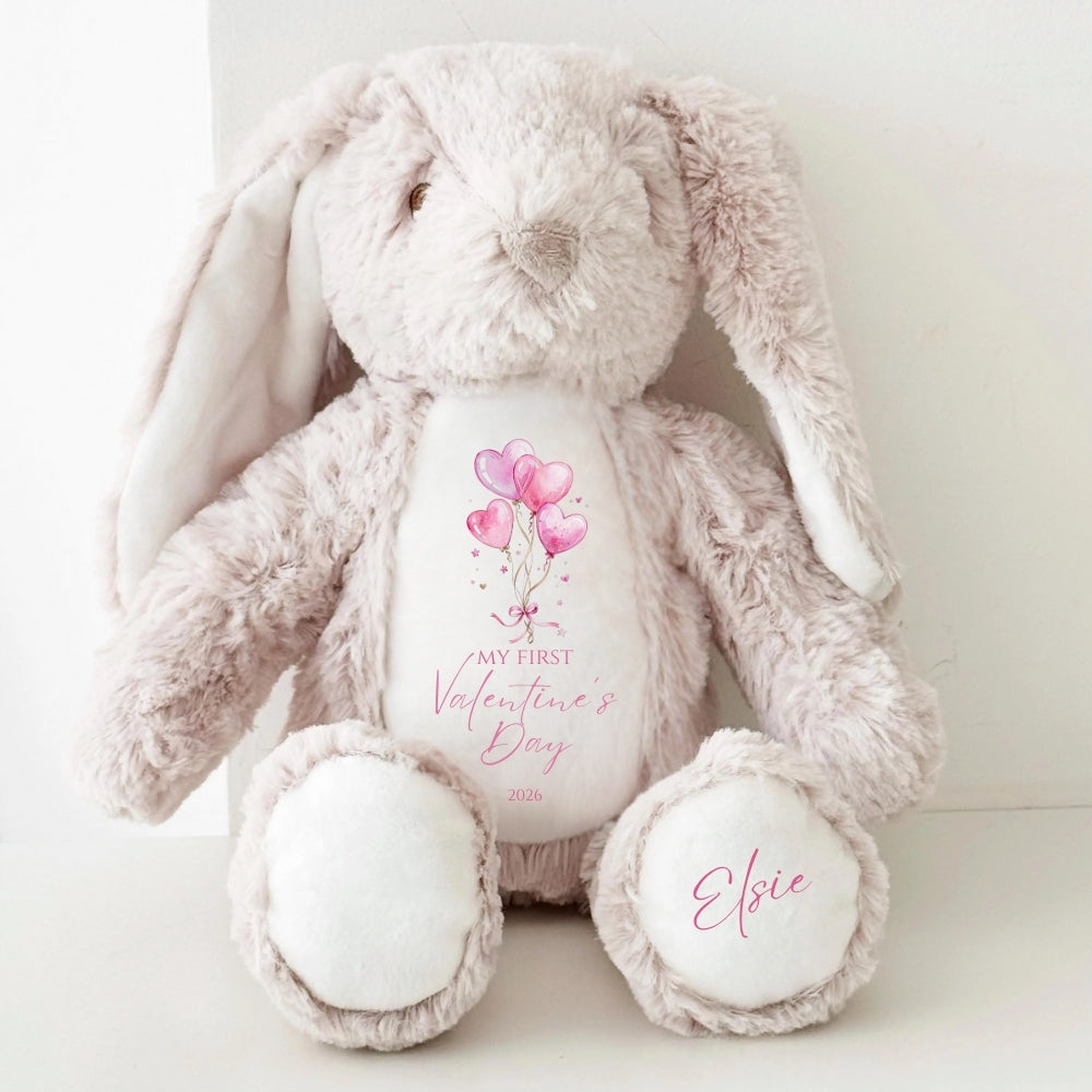 Baby's First Valentines Personalised Keepsake Bunny
