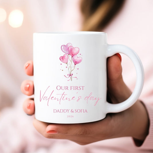 Baby's First Valentines Personalised Gift Mug