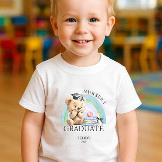 Cute Bear Nursery & Preschool Graduation Personalised T-Shirt