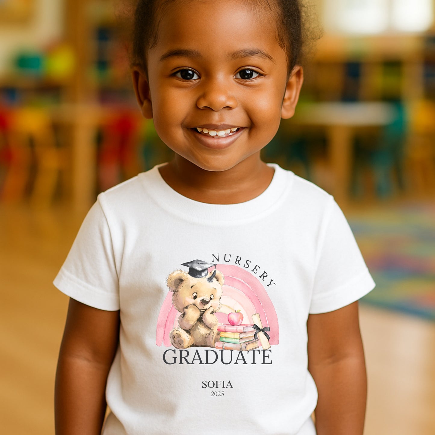 Cute Bear Nursery & Preschool Graduation Personalised T-Shirt