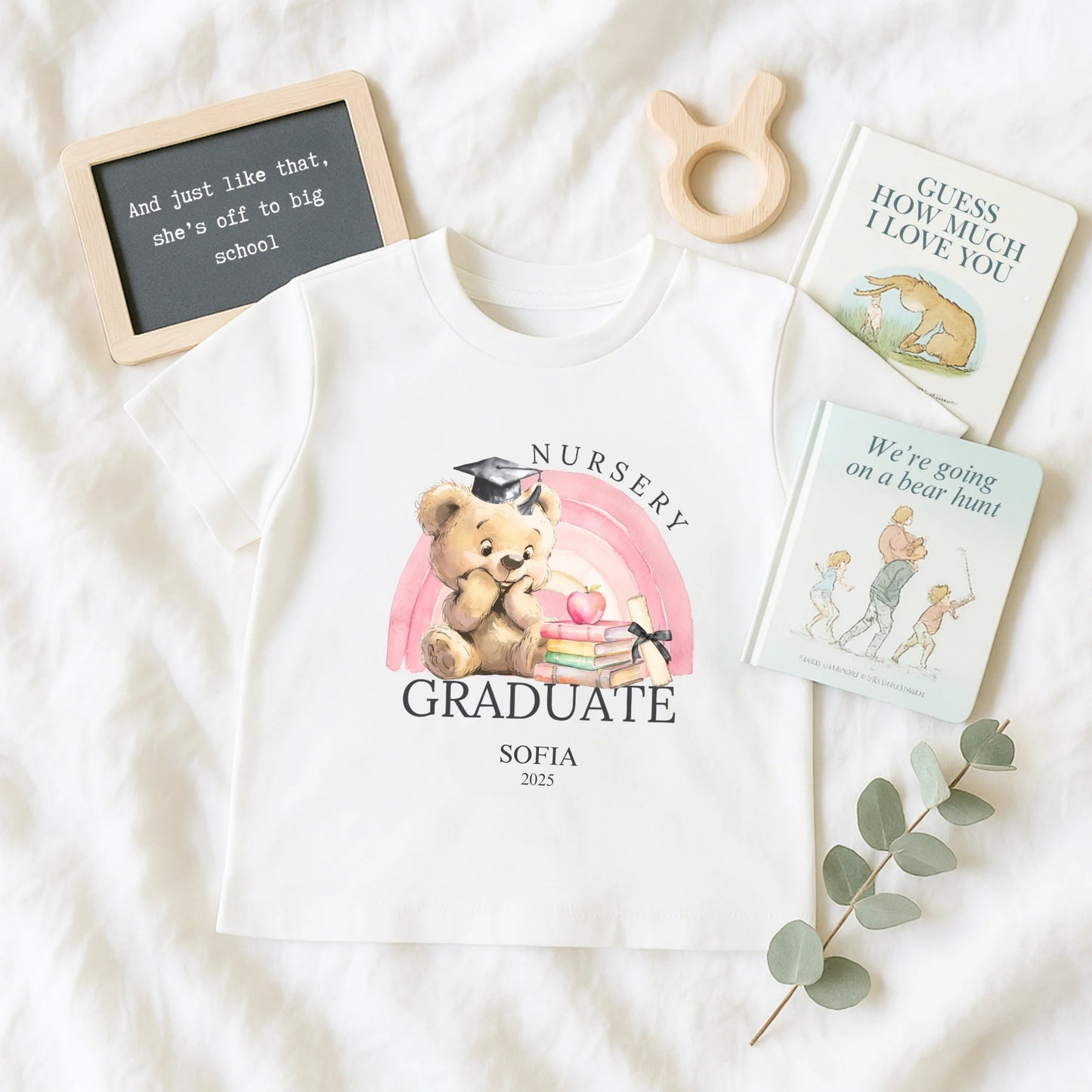 Cute Bear Nursery & Preschool Graduation Personalised T-Shirt