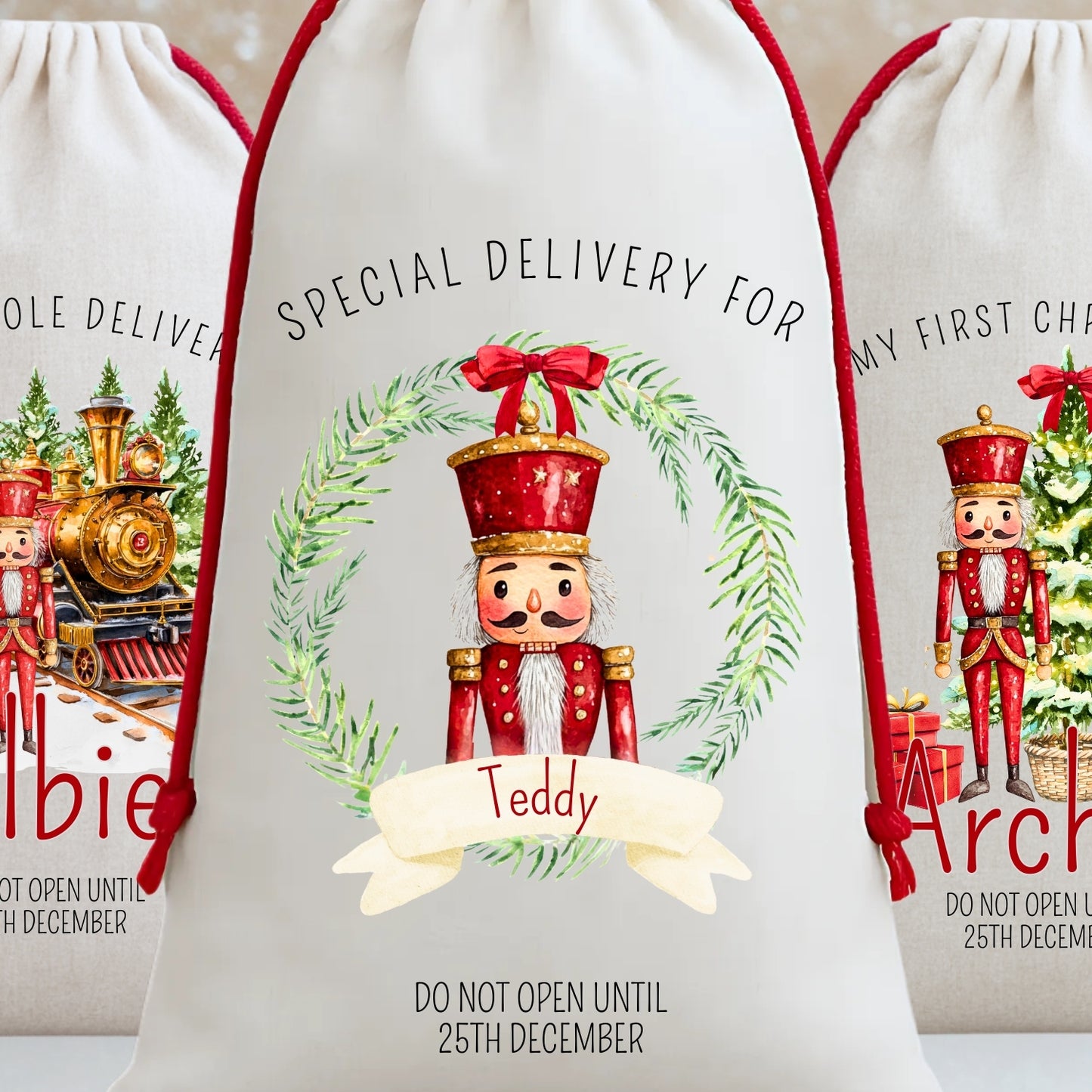 Personalised Luxury Santa Gift Sack - Nutcracker Design