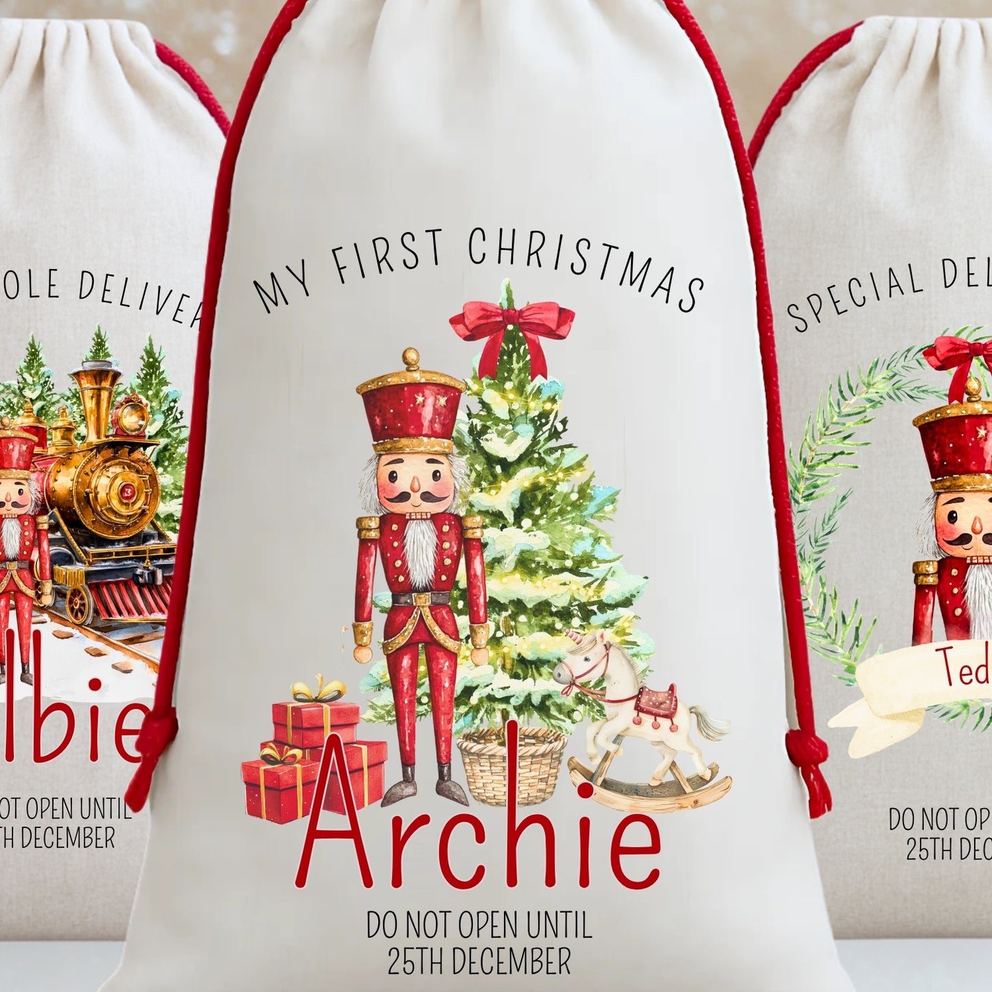 Personalised Luxury Santa Gift Sack - Nutcracker Design