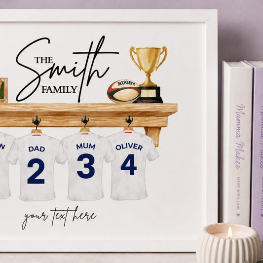 Personalised Rugby Fan Shirt Print