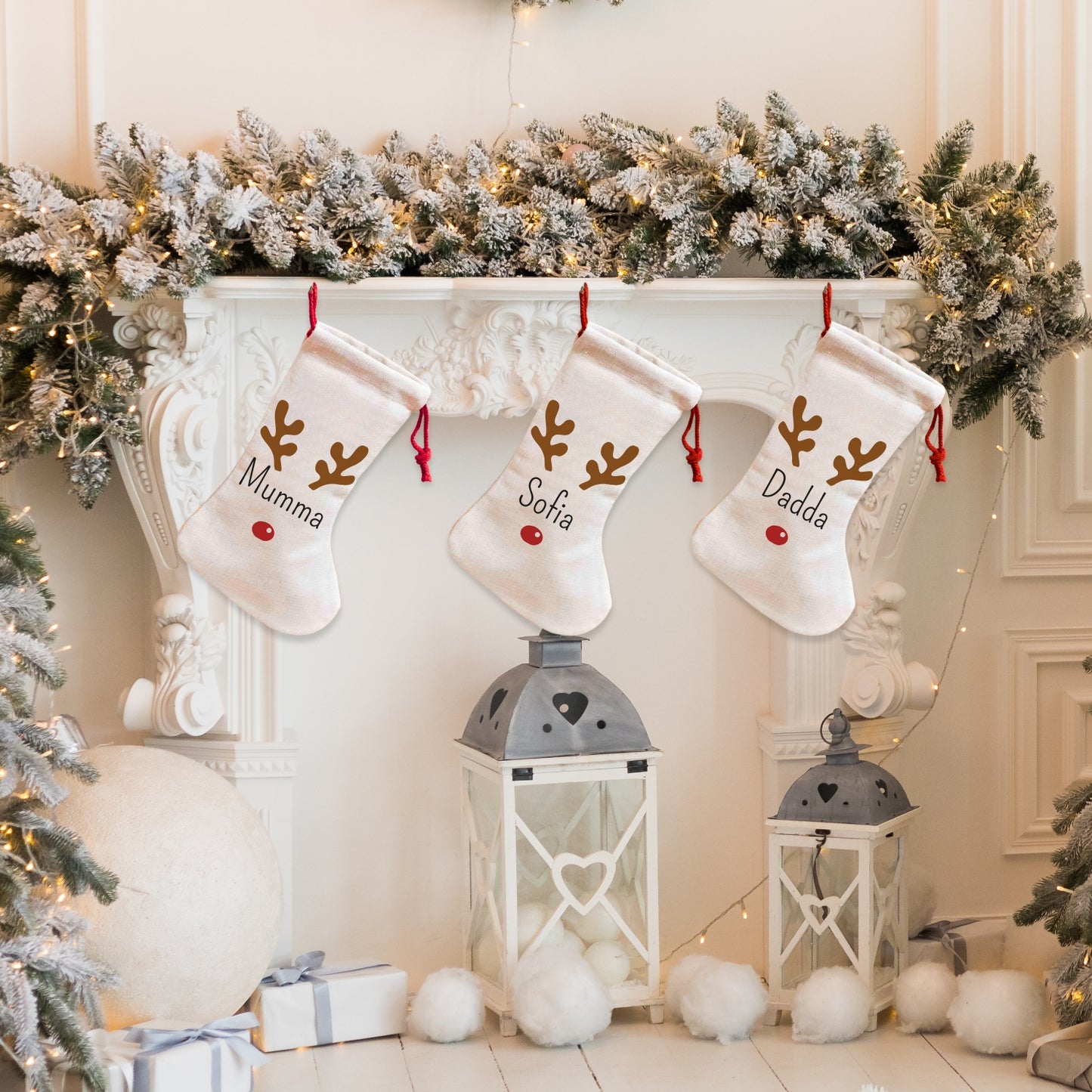 Luxury Personalised Matching Family Christmas Stockings