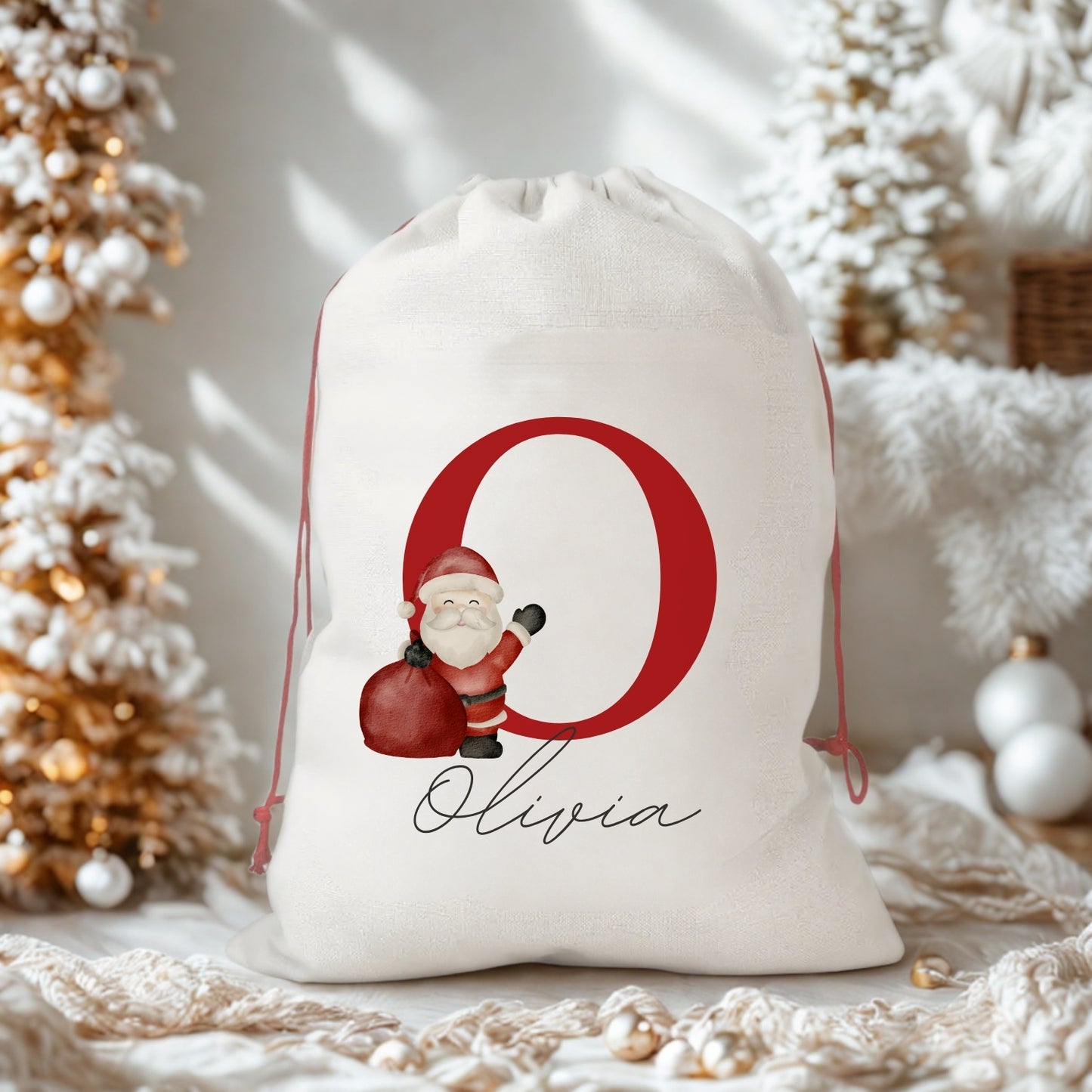 Personalised Monogram Luxury Santa Sack