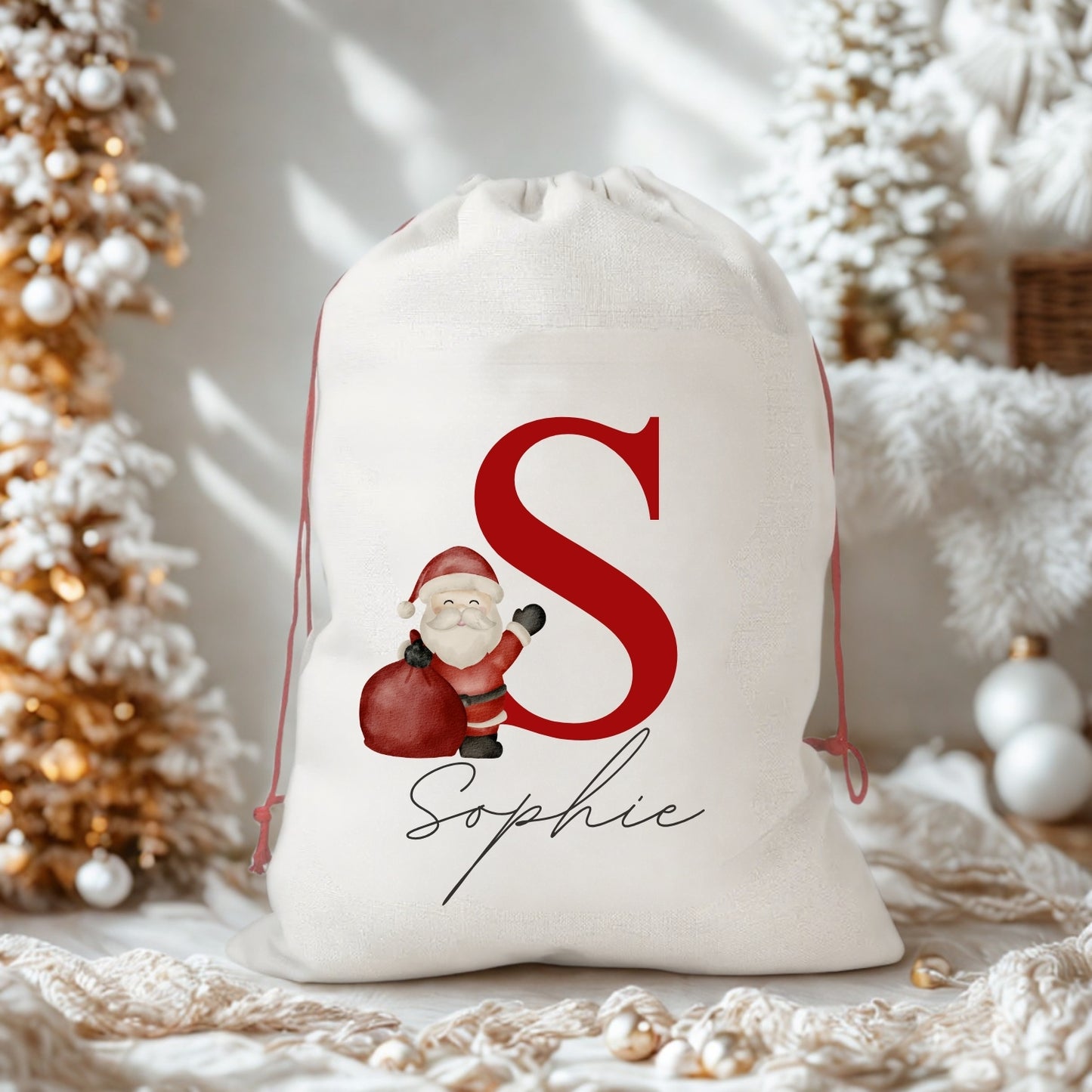Personalised Monogram Luxury Santa Sack
