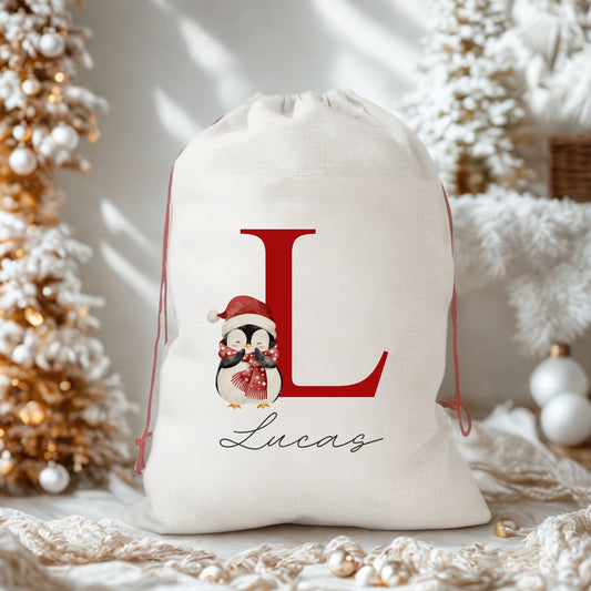 Personalised Monogram Luxury Santa Sack