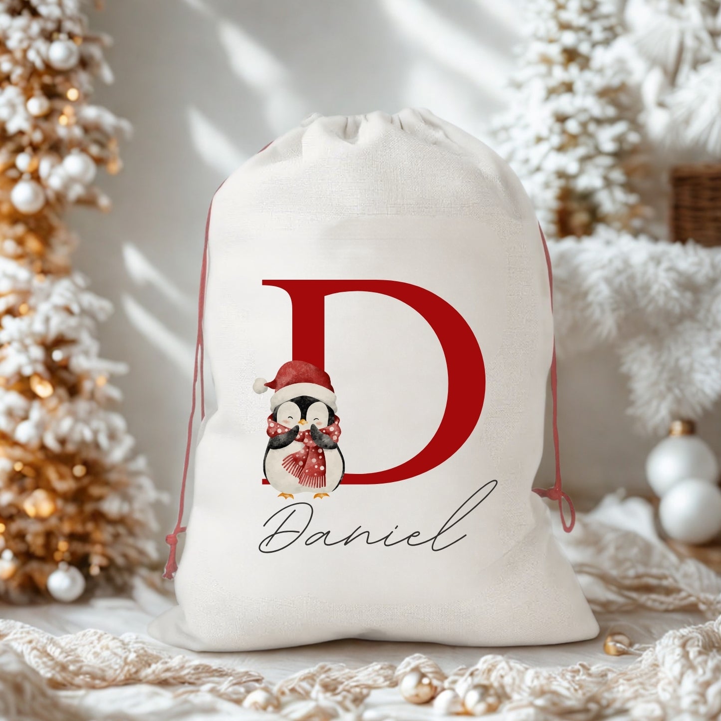 Personalised Monogram Luxury Santa Sack