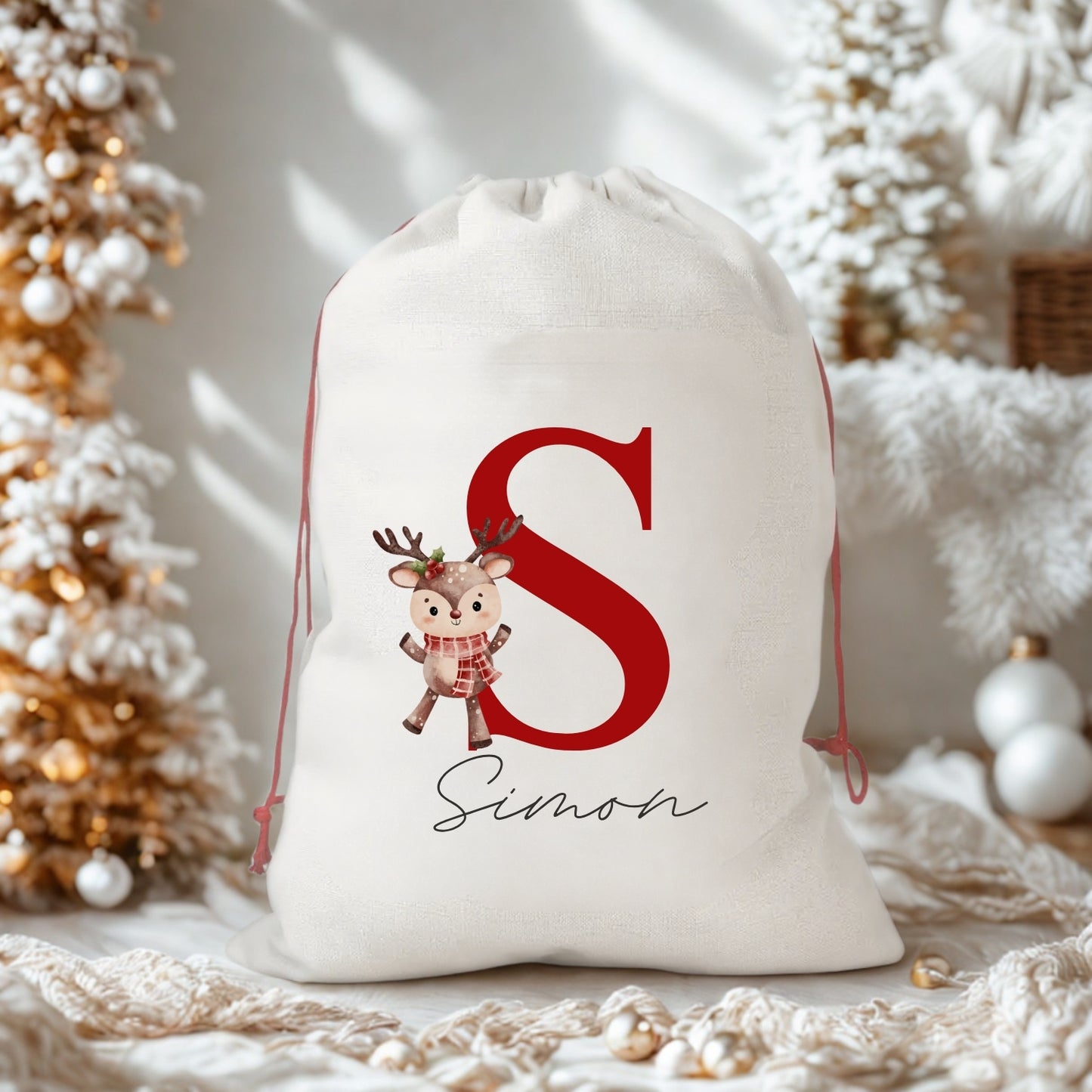 Personalised Monogram Luxury Santa Sack