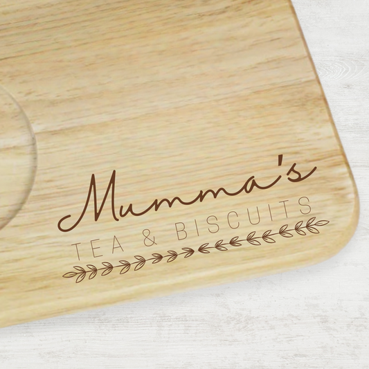 Personalised Mumma’s Tea & Biscuits Board - Text Only