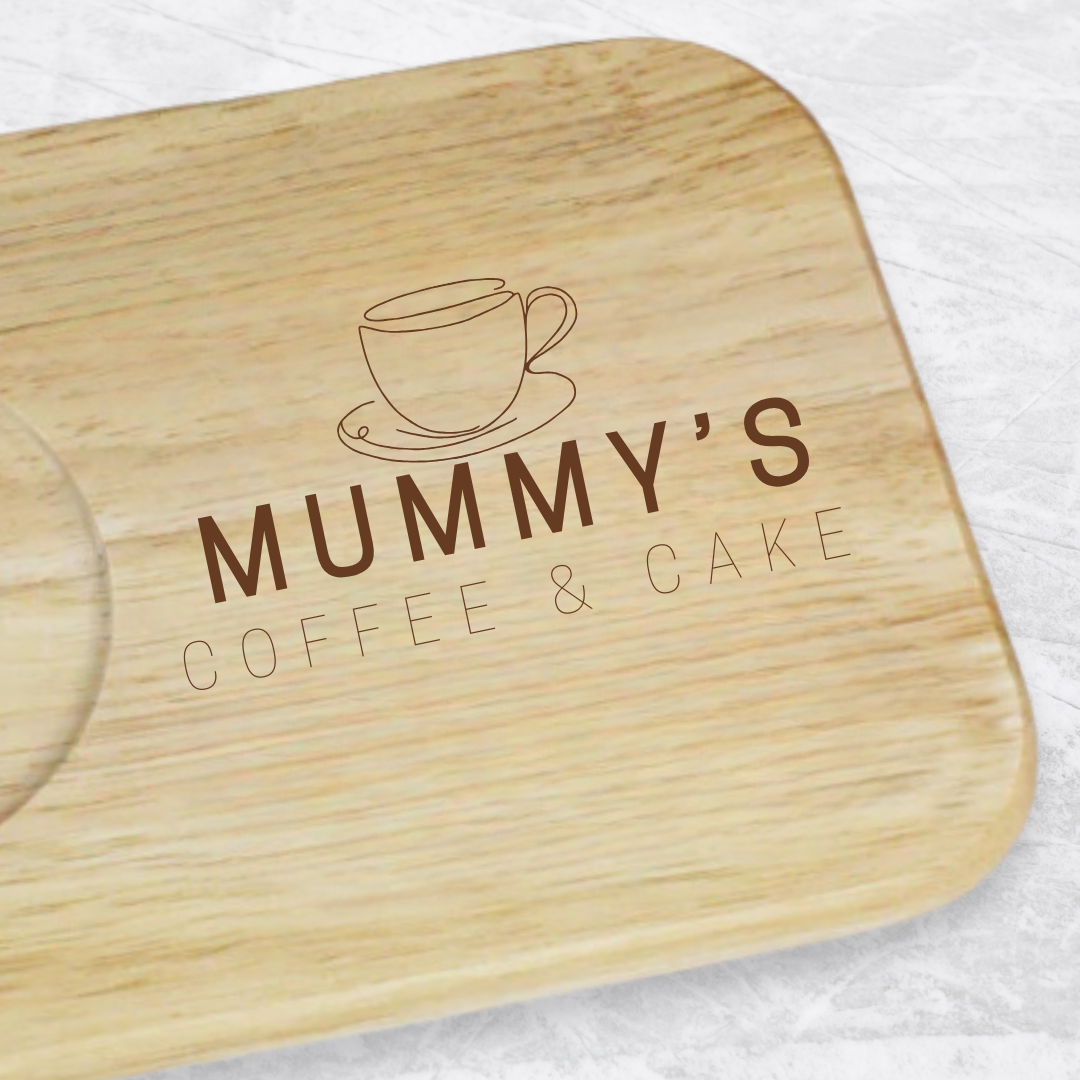 Personalised Tea & Biscuit Board - Tea Cup Design