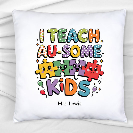 "I Teach Au-some Kids" Personalised Tote Bag | Thank you | End of Year Teacher Gift