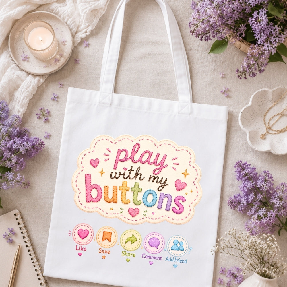 Stef's Bits Official Merch Tote Bag - Playful Doodles