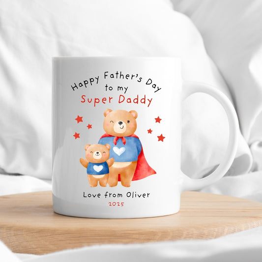 Happy First Father's Day Super Dad Gift Mug