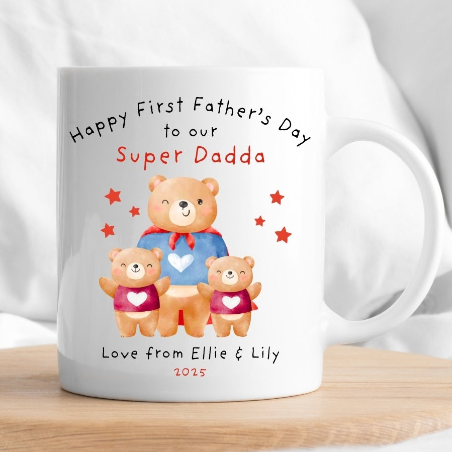 Happy First Father's Day Super Dad Gift Mug