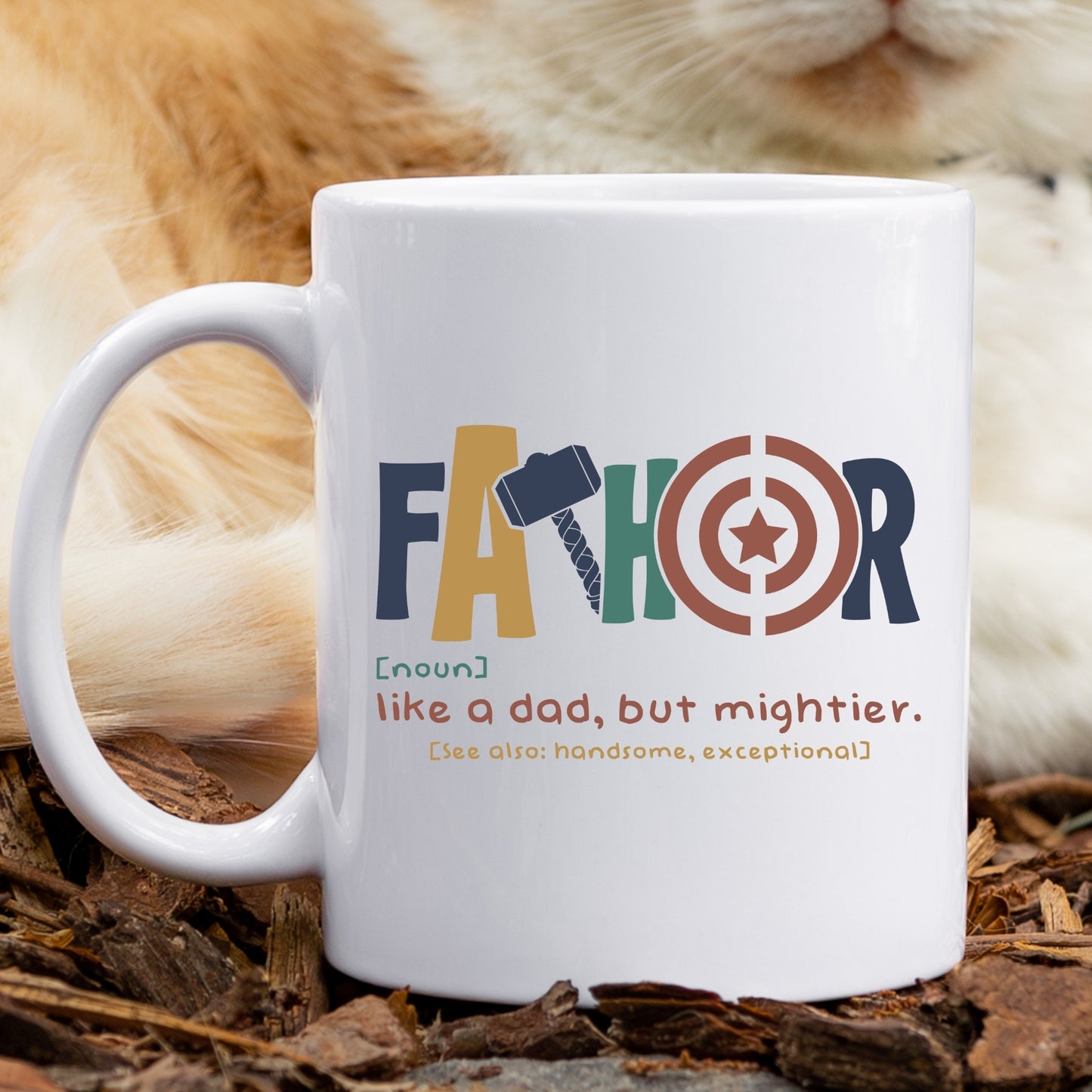 Father Superhero Style Gift Mug