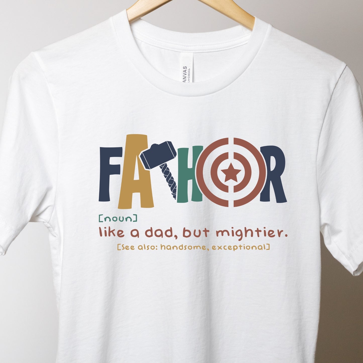Father Superhero Style T-Shirt