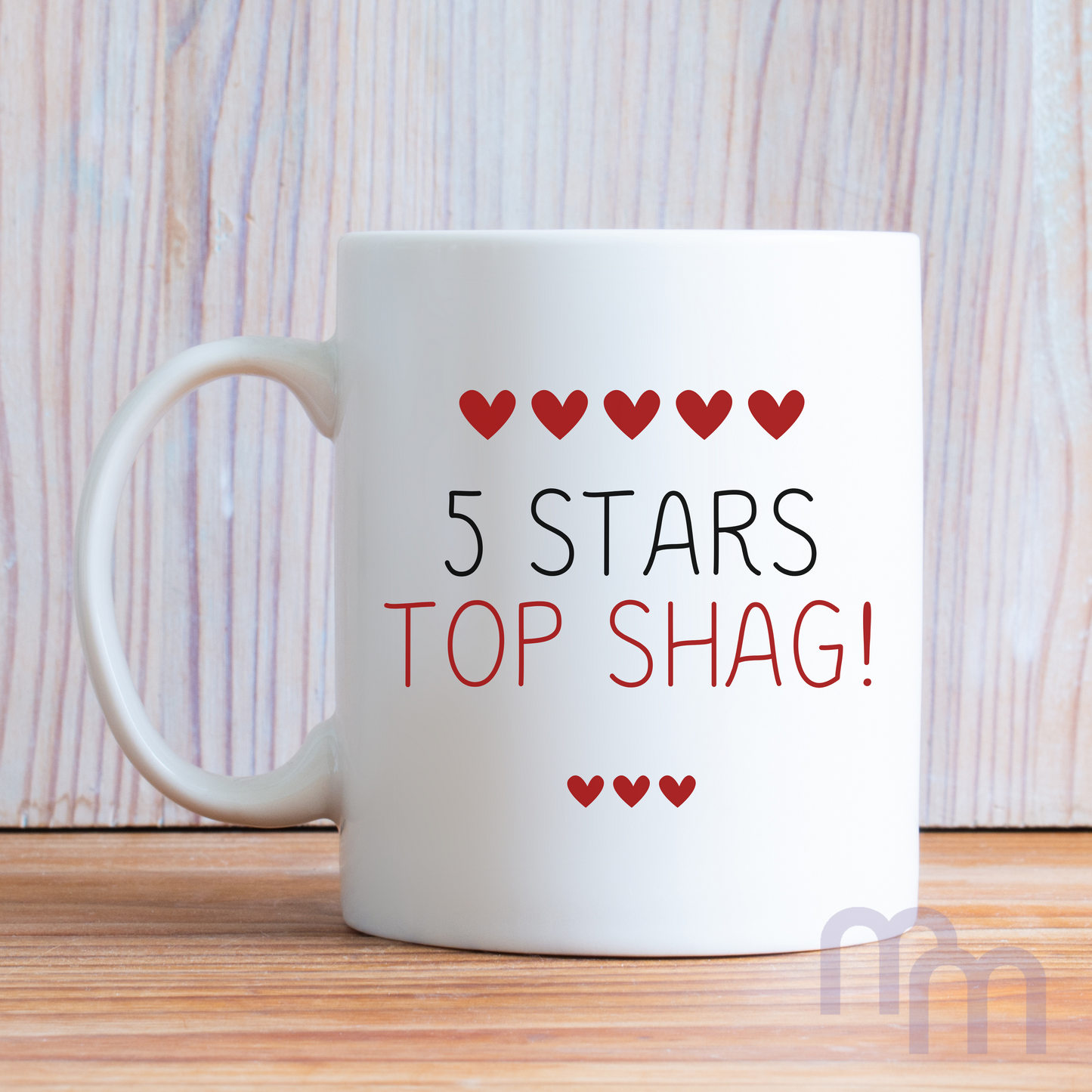 '5 Stars - Top Shag' Naughty Valentines Day Mug