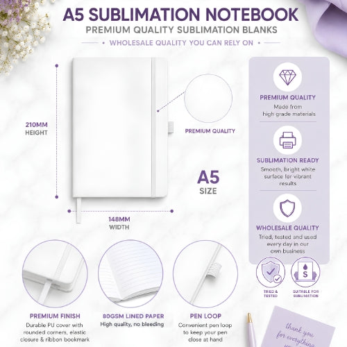A5 Notebook - Suitable for Sublimation