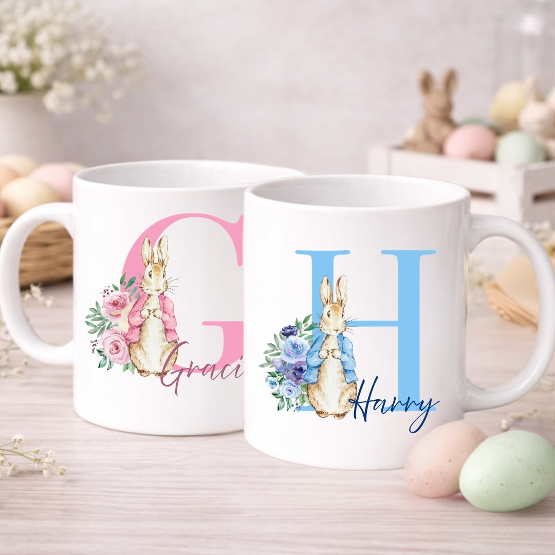 Personalised Monogram Easter Bunny Mug