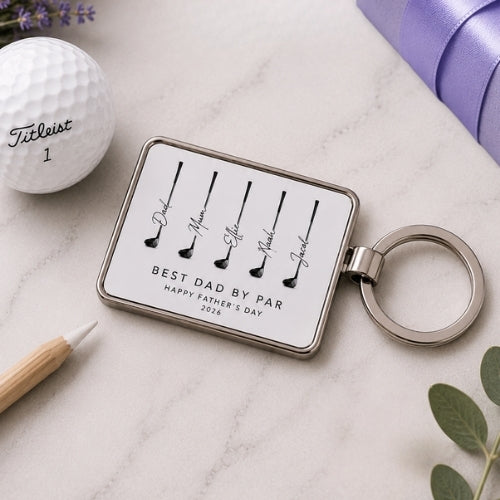 Personalised Golf Lover Keyring