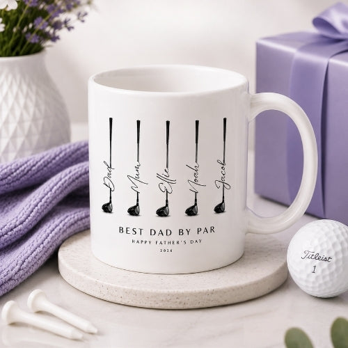 Personalised Golf Mug – Best Dad By Par