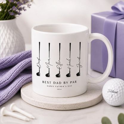 Personalised Golf Mug – Best Dad By Par