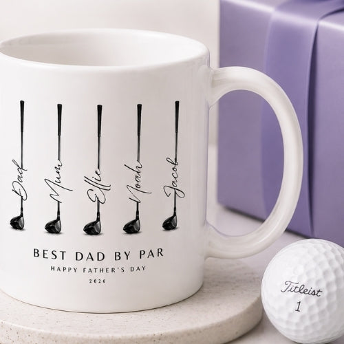 Personalised Golf Mug – Best Dad By Par