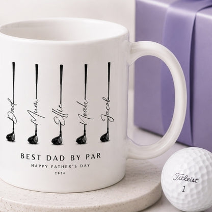 Personalised Golf Mug – Best Dad By Par