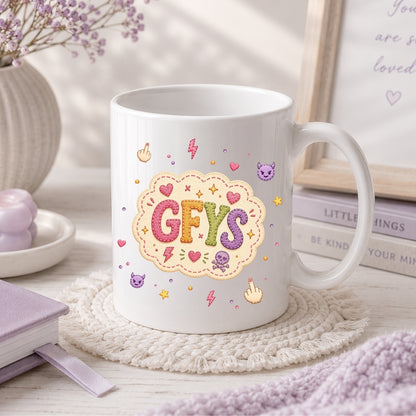 Stef's Bits Official Quote Merch Mug - Playful Doodles