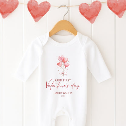 Baby's First Valentine's Day Onesie & Vest Set