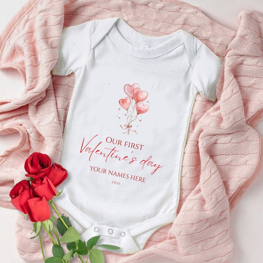 Baby's First Valentine's Day Onesie & Vest Set